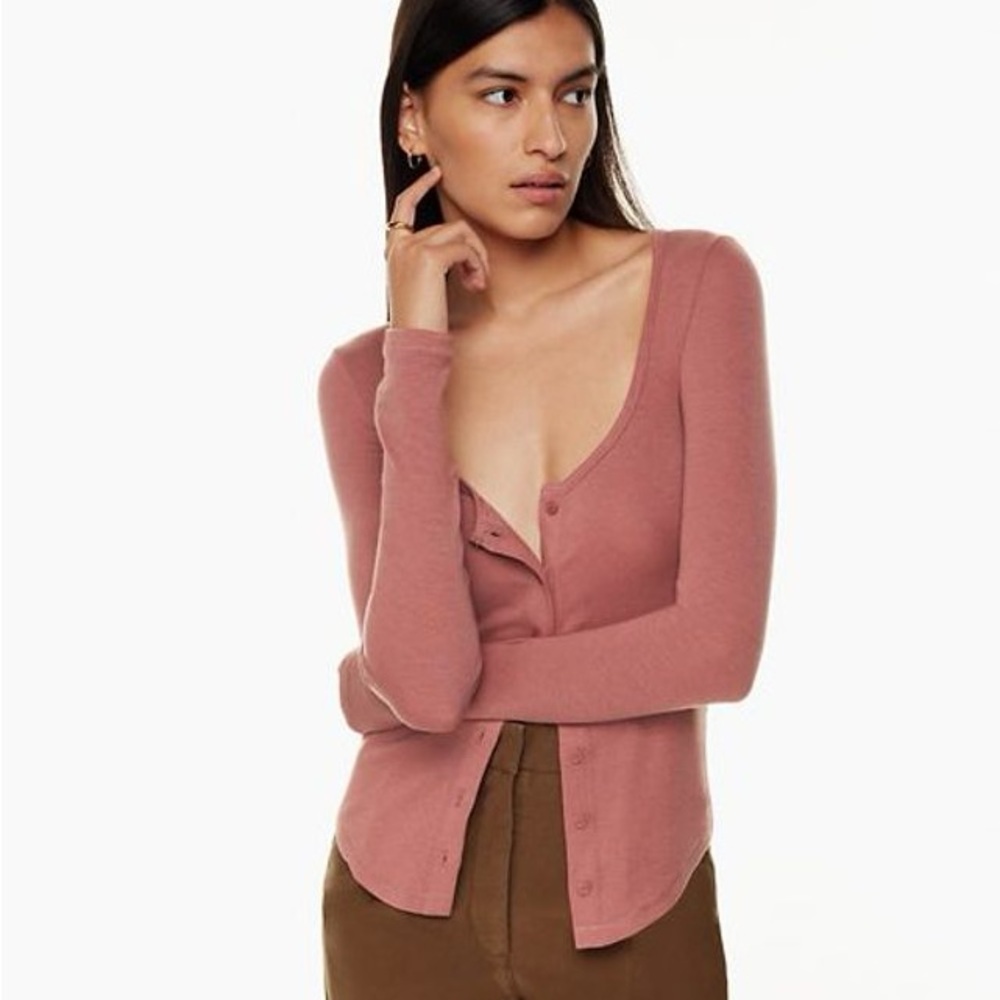 NWT Aritzia Wilfred Free Effie Long-sleeve in Cider Pink